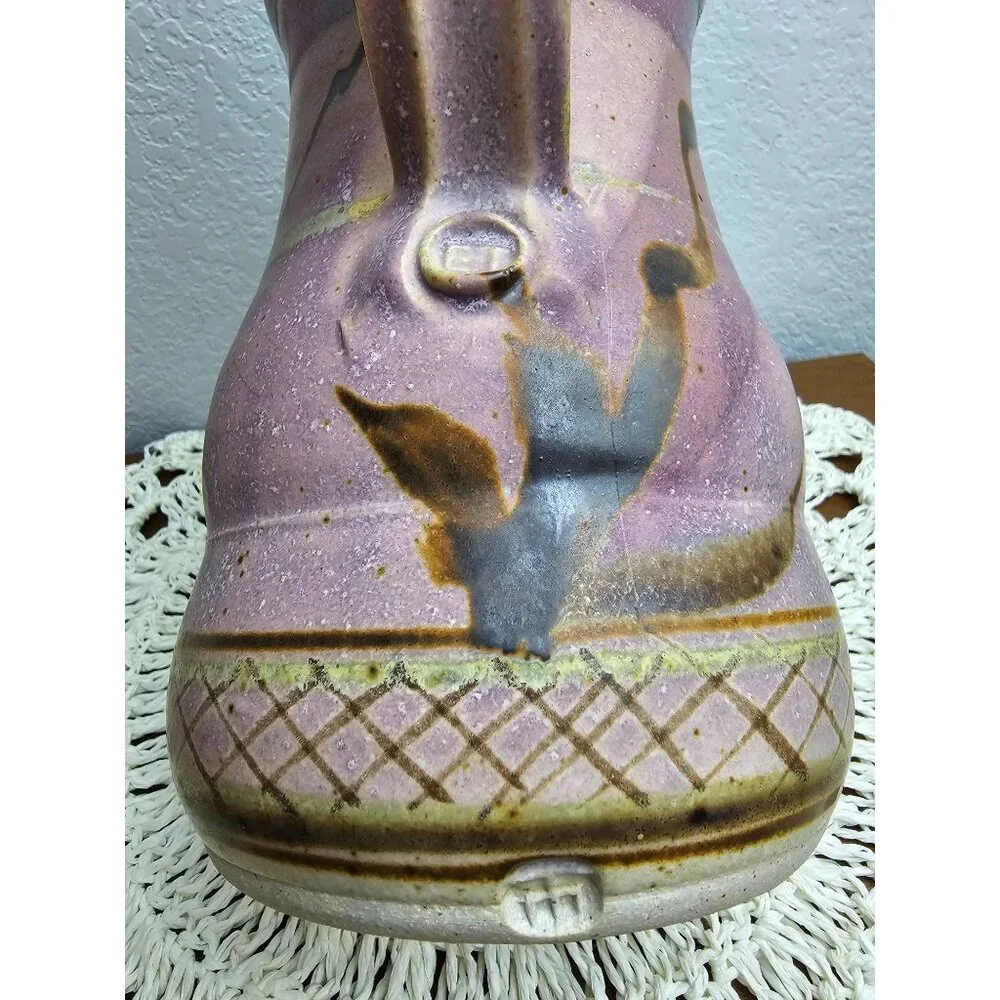 Elmer Taylor Studio Art Pottery‎ Pitcher Stoneware ET, 9 inch, serviceable